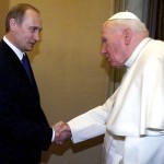 Владимир Путин в Ватикане с Папой Иоанном Павлом II, 2000 год.